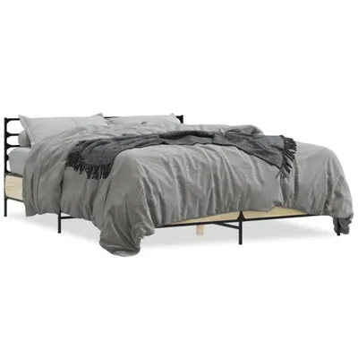Obrázok produktu pre vidaXL Rám postele Sonoma dub 160x200 cm materiál na báze dreva a kovu