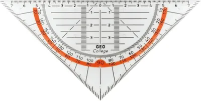 Produktbild von Geo-Dreieck Geo College 16cm transparent Packung mit 20 Stück