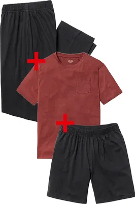 Produktbild von Franco Bettoni Herren Pyjama 3er-Set, atmungsaktiv für einen erholsamen Schlaf