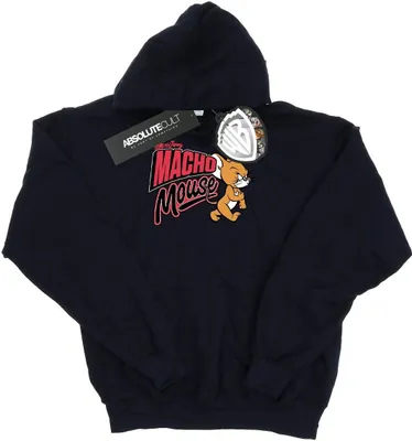 Produktbild von Tom And Jerry - "Macho Mouse" Kapuzenpullover für Herren BI19151 (3XL) (Marineblau)