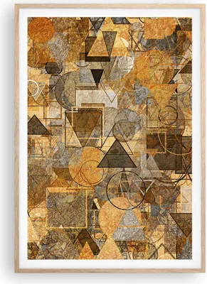 Produktbild von Gerahmtes Poster - Rahmen in heller Eiche - Abstraktion modern - 70x100 cm - Wand Bild - Wanddeko - Wandbilder - Wandposter - Bilderrahmen - Bilder - Kunstdruck - Wandbild - P2NPA70x100-4021