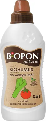 Immagine prodotto di Concime Biohumus per ortaggi ed erbe aromatiche 0,5l - Potenziamento naturale delle piante