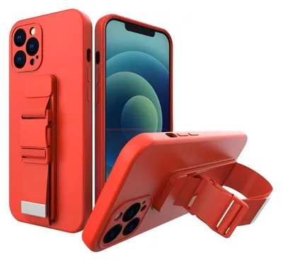 Produktbild von Hurtel Rope case, Armbandbehälter, Apple, iPhone 13, 15,5 cm (6.1"), Rot