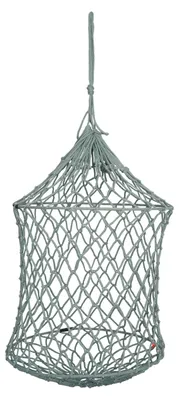 Heunetz mit Doppelring, 6x6 cm Maschen, 90 cm, salbeigrün
