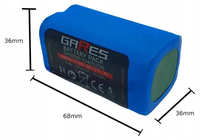 Zdjęcie produktu dla Gares Akumulator do ECOVACS 4ICR19/65 Deebot CR130 X580 14,4V | 14,4V 3,5 Ah Li-Ion | Mocna Bateria do Robot Sprzątający | Wydajny Zamiennik Gares®