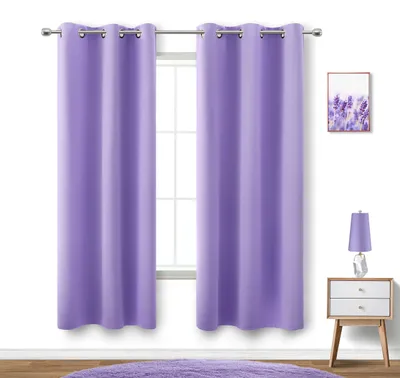 Productafbeelding van Zwarte Blackout Gordijnen voor Slaapkamer Set van 2 42x63 Inch
