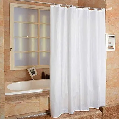 Produktbild von Duschvorhang 180 x 220 cm, weiß, Polyester, wasserabweisend, Badezimmer