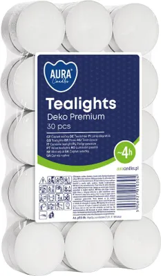 Produktbild von Teelichter 30 Stück 4h Aura-Kerzen