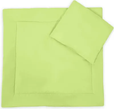 Produktbild von Bobono Bettwäsche Set für Säuglinge mit Decke und Kissen Grün   100% Baumwolle