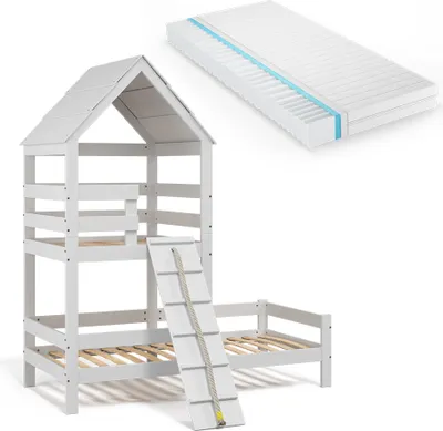 Produktbild von Vitalispa Hausbett Teddy, 90x200 cm mit Matratze, Weiß