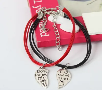 Produktbild von 2 x Armband I Love You Liebe Geschenkidee Valentinstag Partnerarmbänder Modell 2