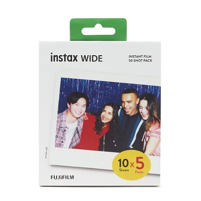 Produktbild von Fujifilm Instax Wide Farbfilm – 50 Aufnahmen