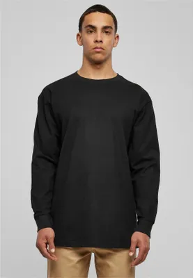 Produktbild von Urban Classics TB2384 | Boxy Heavy Longsleeve Langarmshirt Herren - Farbe: Black - Größe: L