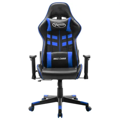 Produktbild von vidaXL Gaming-Stuhl Schwarz und Blau Kunstleder