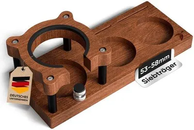 Produktbild von Espresso-Tamper-Station 53-58mm Holz für Barista