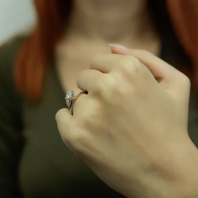 Produktbild von 0,29 Carat Diamant Solitär Ring Meisterwerk 14 Karat Weißgold