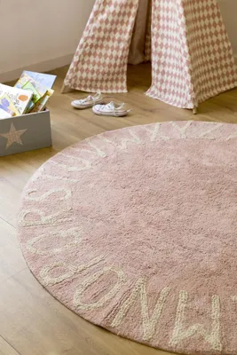 Produktbild von ABC Vintage nude 150cm Baumwollteppich rund