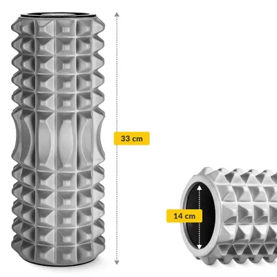Obrázek produktu pro 4FIZJO Masážní válec s výstupky EVA 33 cm, šedý
