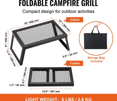Image de BBQ Gills, barbecue au charbon de bois, modèle pliable, dimensions 458 x 305 x 205 mm. Barbecue de table, portable, idéal pour les voyages, capacité de charge de 6 kg. Barbecue pliable pour l'extérieur, pour pique-nique et camping, couleur noire, température maximale de 300 °C, idéal pour la terrasse, le camping et les fêtes