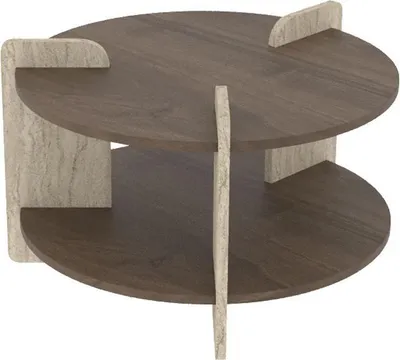 Image de Table basse en bois "Oalla" 70 x 70 x 45 cm - Noyer