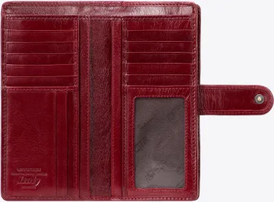 Image de Wittchen Porte-monnaie femme en cuir véritable, vertical, rouge, cuir naturel