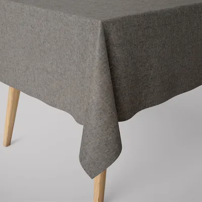 Produktbild von SCHÖNER LEBEN. Tischdecke Leinenlook meliert uni schwarz div. Größen Größe 130x130cm