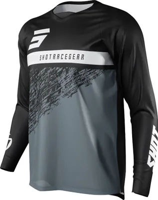 Produktbild von Shot Devo Roll Motocross Jersey, schwarz/weiß, S