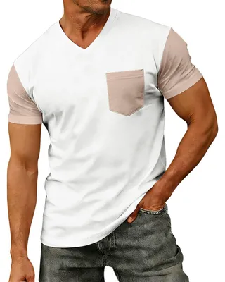 Produktbild von Baumwoll-T-Shirt für Herren mit Rundhalsausschnitt und kurzen Ärmeln