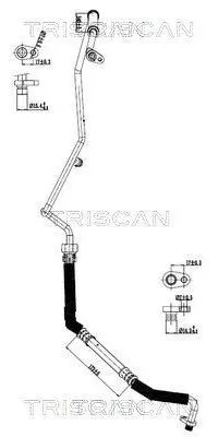 Produktbild von TRISCAN Hochdruckleitung und Niederdruckleitung Klimaanlage 9010 24023 für OPEL Vivaro A Kastenwagen (X83)