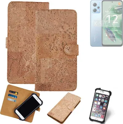 Produktbild von K-S-Trade Hülle kompatibel mit Xiaomi Redmi Note 12 5G  Kork Handyhülle Cover  Schutzhülle TPU Case Bumper in Hellbraun, (1x)