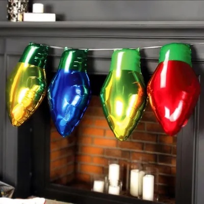Immagine prodotto di Decorazione natalizia – palloncino – lampadina a incandescenza – 26 x 43 cm – confezione da 4 pezzi