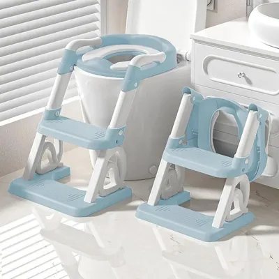 Produktbild von Toilettensitz für Kinder mit Tritten und verstellbarem Toilettentrainer