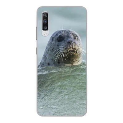 Produktbild von MuchoWow® Handyhülle Schutzhülle Hülle für Samsung Galaxy A70 Nordsee - Seehund - Wasser Silikon Softcase Handy Hülle - Schutzhaube
