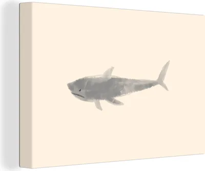 Produktbild von OneMillionCanvasses® - Leinwandbilder - 150x100 cm, Fische - Meerestiere - Pastell - Aquarell, Wandbilder Kunstdruck Wanddekoration