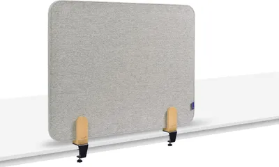 Produktbild von Legamaster ELEMENTS Tischtrennwand akustik 60x80cm grau Klammern, Schreibtisch-Trennwand, Grau, 600 x 21 mm, Stoff, Klemme, 4,8 cm