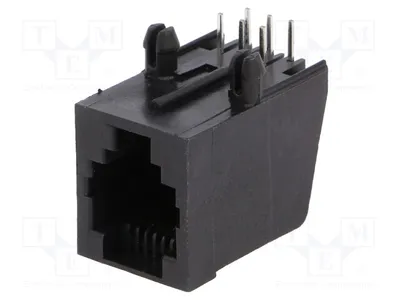 Zdjęcie produktu dla 1 x Złącze kątowe RJJ66NFRA, złącze RJ, system RJ12, 6p6c, montaż przelotowy, liczba pinów: 6