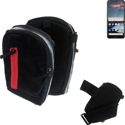 Produktbild von K-S-Trade Outdoor Gürteltasche Holster Umhängetasche kompatibel mit Nokia 5.3 schwarz Handy Tasche Case travelbag Schutz Hülle Handy Hülle