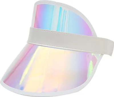 Produktbild von Sonnenblende Hut Damen Herren Mädchen Verstellbar Sport Strand Kopfbedeckung Outdoor UV Schutz Sonnenhut Transparent Klar Kappe