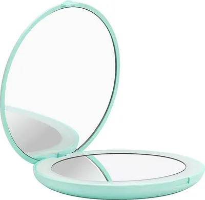 Produktbild von Taschenspiegel Mit LED-Beleuchtung 1 Stück, Kosmetikspiegel Mit 1x Und 10x Vergrößerung, Reise-Schminkspiegel Für Make-Up Unter Natürlichen Lichtbedingungen