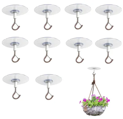 Selbstklebende Haken, 10 Stück, 6,5 cm, rund, transparent, wasserdicht