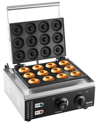 Immagine prodotto di Macchina per donute - Macchina per la produzione di donute - Macchina per mini donute - Stampo per donute - Macchina per waffle - Capacità: 12 donute contemporaneamente