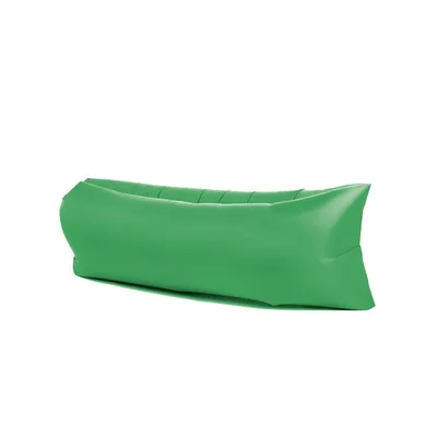 Imagen del producto de Sofá inflable para exteriores, ideal para camping y playa, color verde