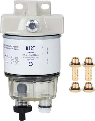 Image de Filtre marin 10 microns - 30 GPH - R12T - en plastique - Convient aux vedettes et aux pétroliers