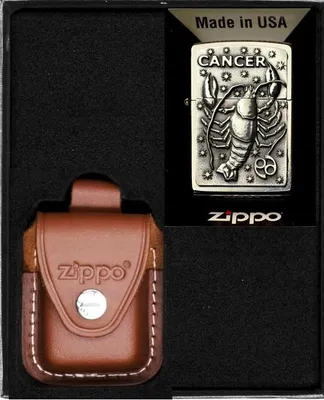 Produktbild von ZIPPO Feuerzeug Set Sternzeichen Krebs Geschenk Nr.2
