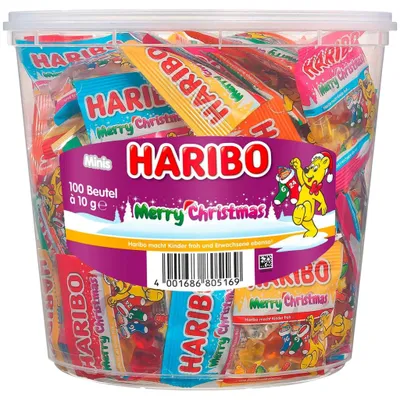 Zdjęcie produktu dla HARIBO Fruchtgummi Merry Christmas Minis 10005708 100x10g