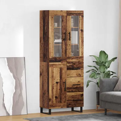 Produktbild von vidaXL Highboard 2 stk. Altholz 69,5 x 34 x 180 cm Holzwerkstoff