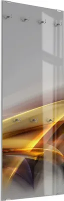 Produktbild von DEQORI Kleiderhaken aus Glas 50x125 cm 'Glänzende Lichtreflexe' Wand Garderobe Haken