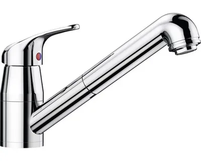 Produktbild von BLANCO DARAS-S-F HD, Messing galvanisch, chrom, Hochdruck, Standard, Chrom, Messing, Hebelgriffe, Einzelbild, 80°