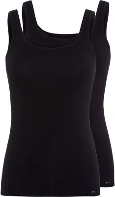 Produktbild von Skiny Damen Tanktop Baumwolle Advantage 2-Pack black - Größe 38