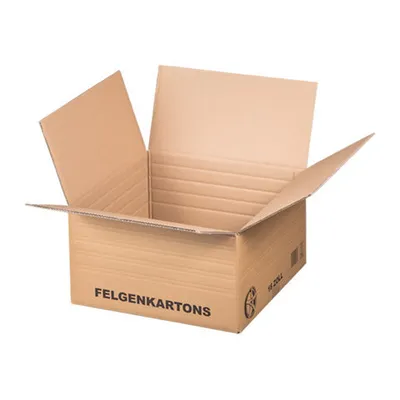 Produktbild von 4x Felgenkarton für 16 Zoll - 445x445x(92)-240mm mit variabler Höhe 2-wellig